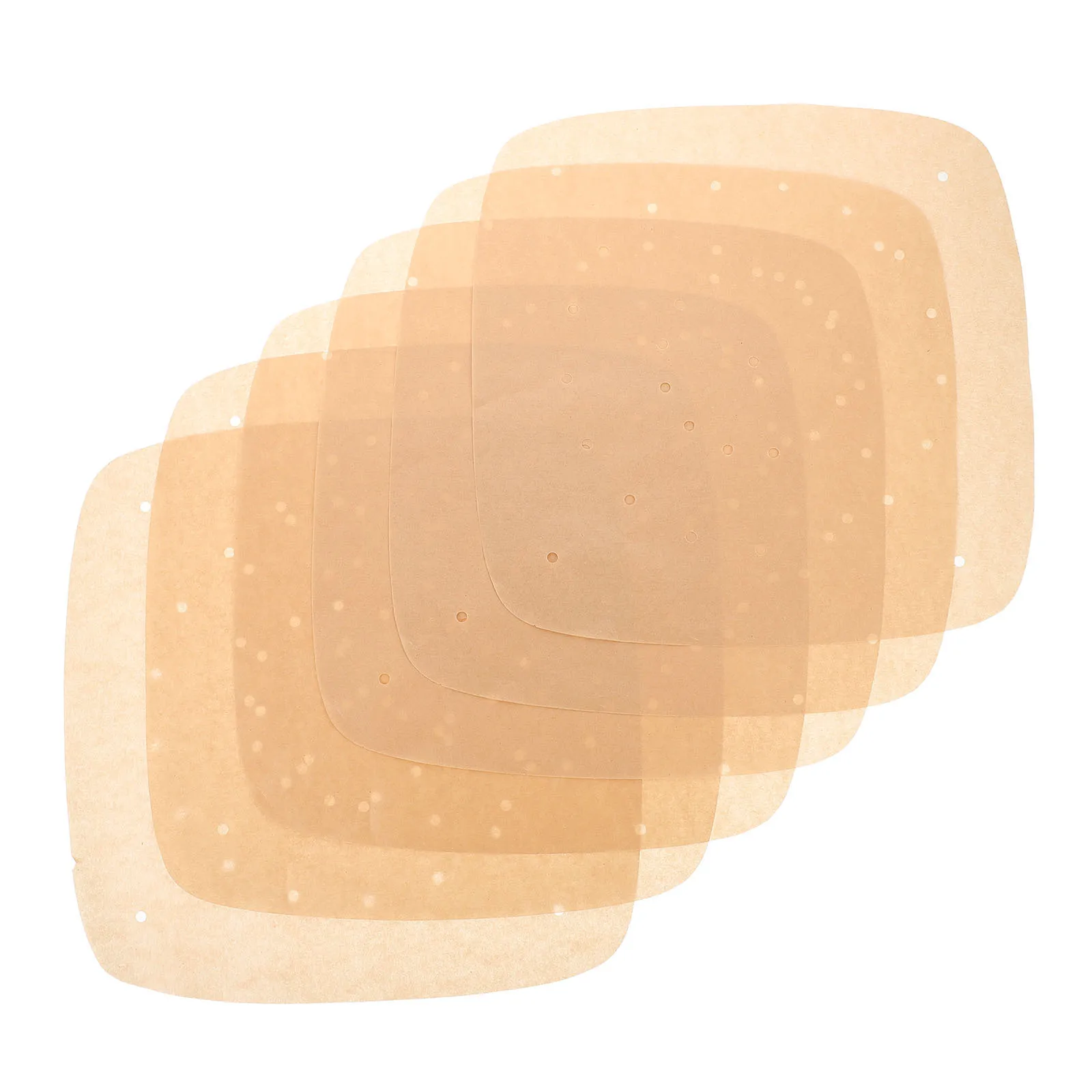 

100Pcs Parchment Paper Perforated Non-Stick Mats Practical Air Fryer Supplies Steamer Liner