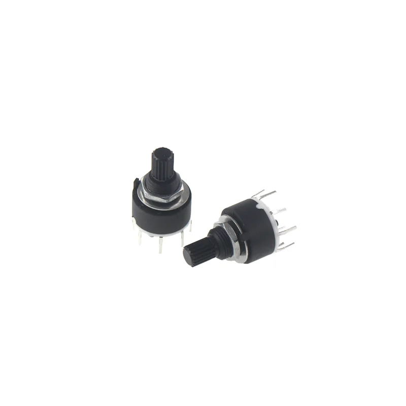 

100PCS SR16 Plastic 16MM Rotary Band switch 2 Pole 3 4 position 1 Pole 5 6 8 Position Handle Length 15MM Axis band switch