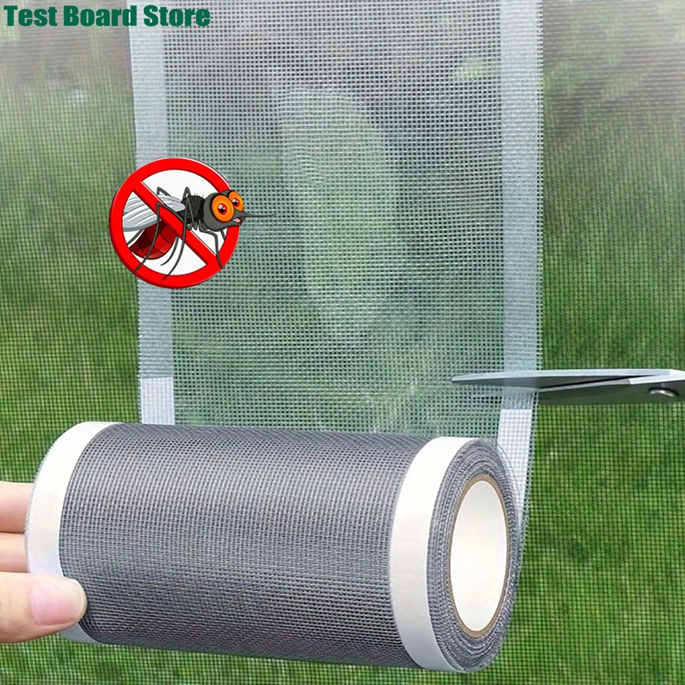

1roll self-adhesive plastic screen repair tape 4.7in x 157in - for windows, door screens, non waterproof, mosquito net repair