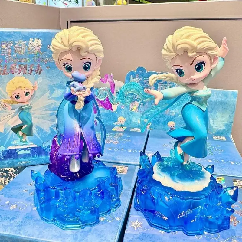 ชุดกล่องปริศนา Frozen จากดิสนีย์ชุดกล่องปริศนาแสนลึกลับตุ๊กตาขยับแขนขาได้น่ารักของสะสมตุ๊กตาแอนนาเอลซ่าของเล่นของตกแต่งของขวัญ