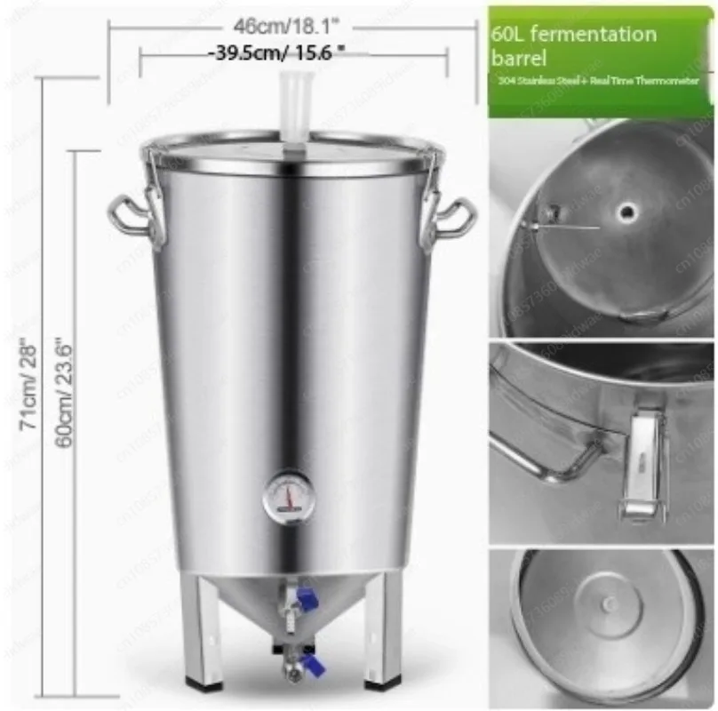 Special fermentation barrel for self-brewed beer 304 stainless steel barrel storage tank Commercial household small 60L