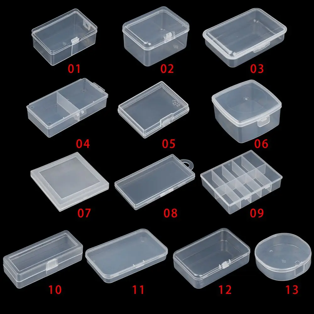 Small Plastic Home Organization 13 Styles Storage Box Jewelry Diamond Container Craft Bead Holder Pill Storage Supply