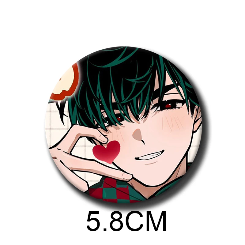 Anime Peripheral Alien Stage Button Pins for Backpack Decor Cartoon Character Lvan Round Brooch Clothes Accessories Jewelry Gift