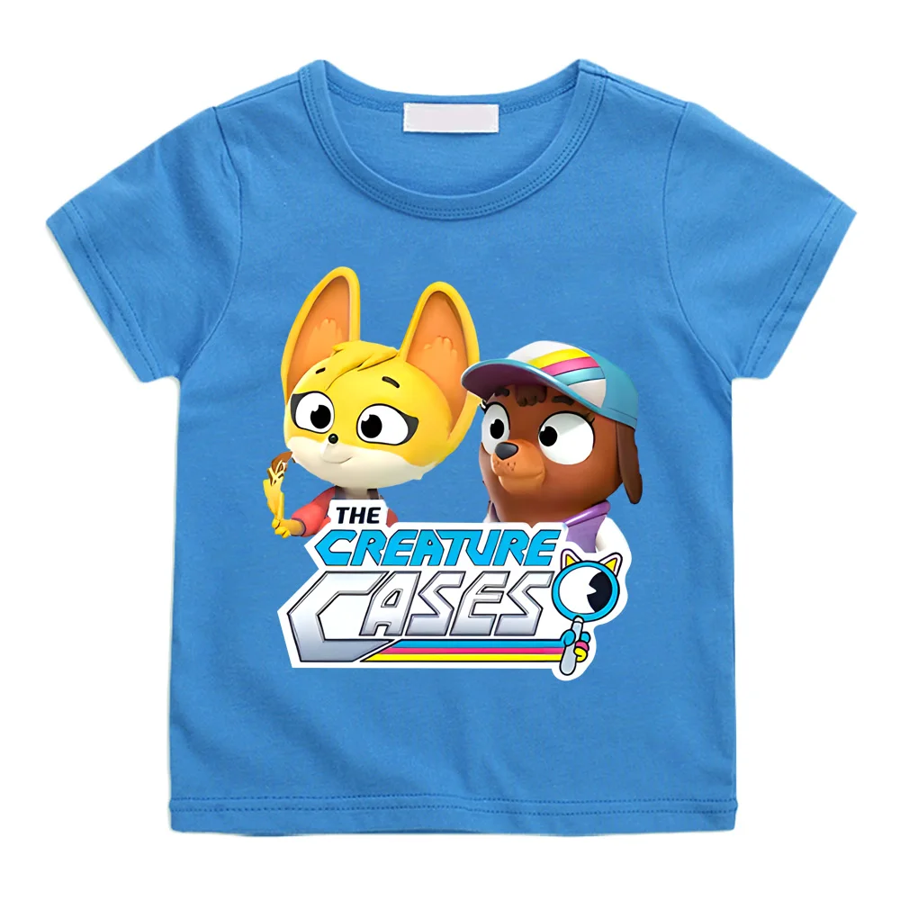 The Creature Cases T-shirt Cartoon100%Cotton Children Camisetas Casual Clothes Tees O-neck 2025NEW Print Cute Comfortable tops