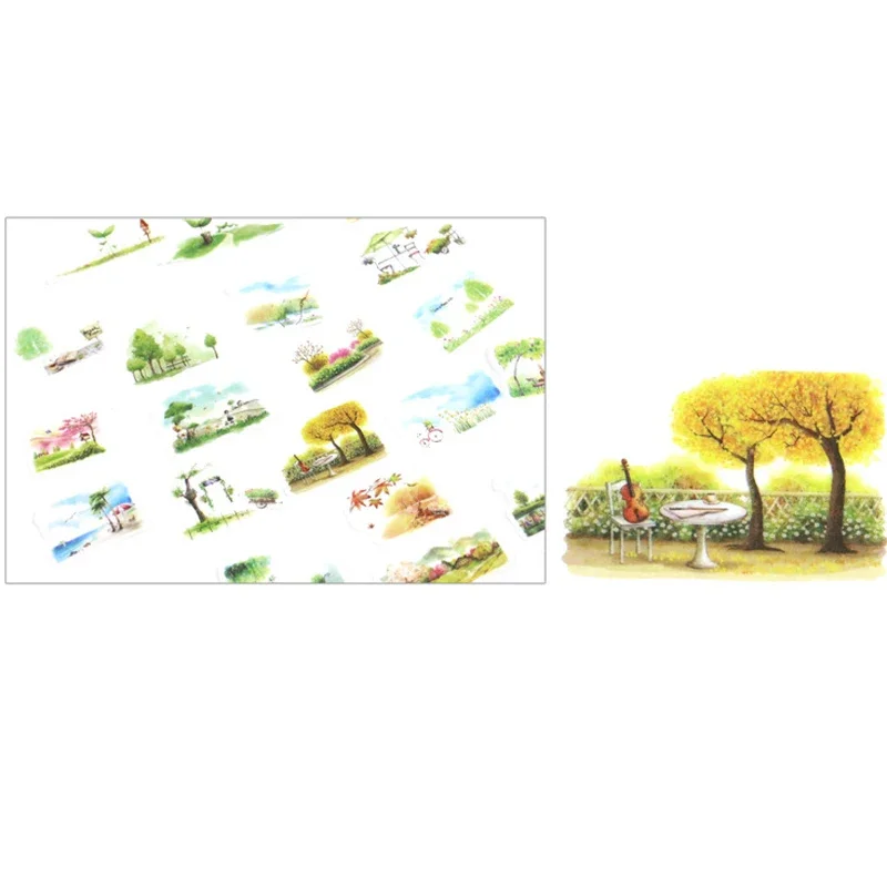 1Pack Watercolor Fashion Sticker Decorative Stickers Toys Sticker Soft Bear Pvc Decor Sticker