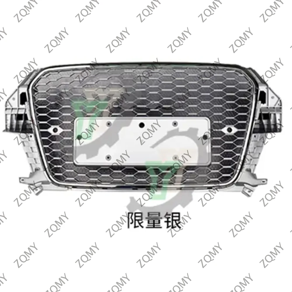 

With/Logo For Audi Q3/Q3L/SQ3 2013 2014 2015 Car Front Bumper Grille Centre Panel Styling Upper Grill (Modify RSQ3 style)