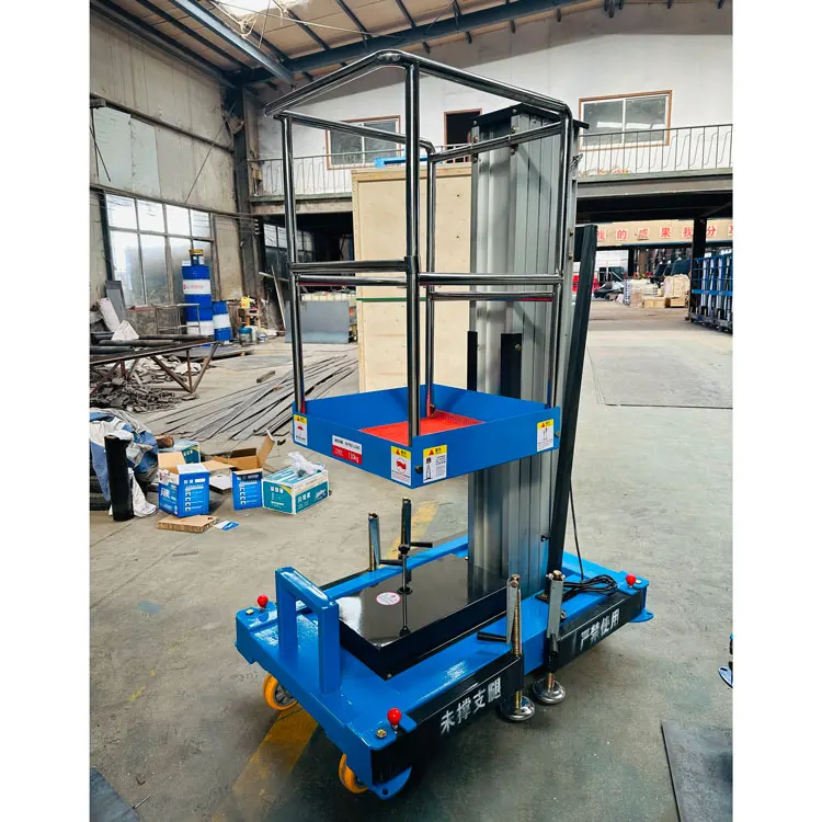4-10m Single Column Moving Folding Aluminum Electric Aerial Work Platform Lift