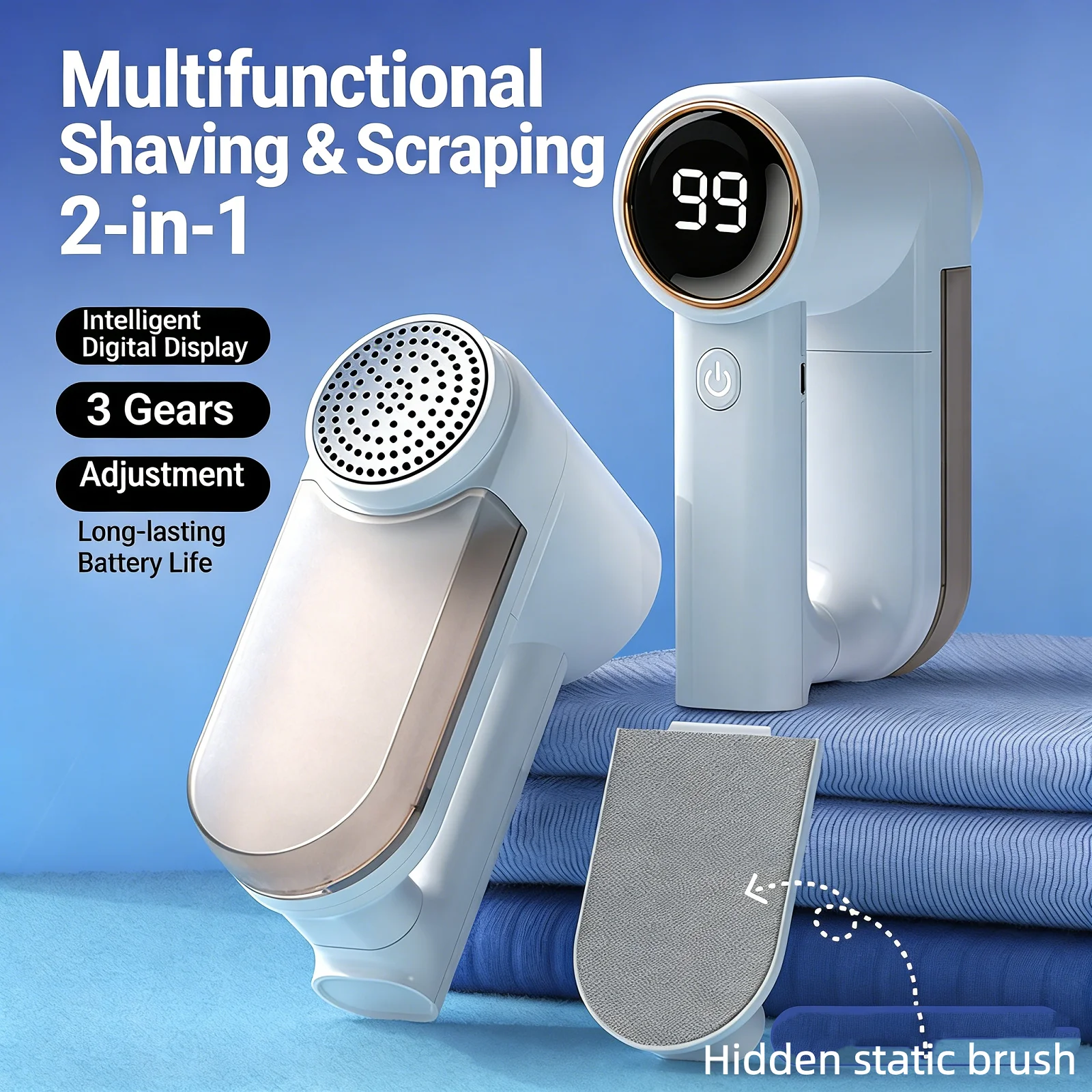 

Electric Lint Remover for Clothing Hair Ball Trimmer Household Clothes Shaver USB Rechargeable Portable Fuzz Pellet Remover