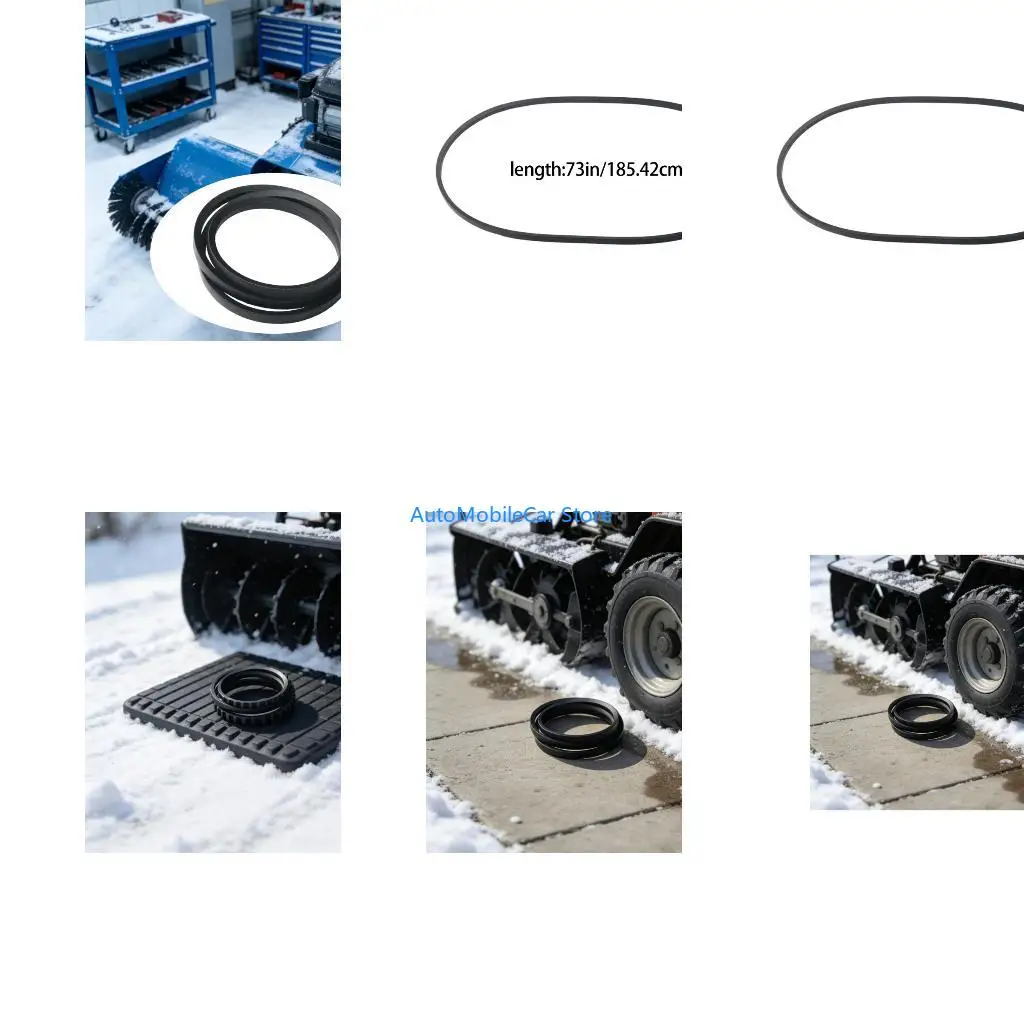 G8TE Garden Equipment Service Belt, Black V-Profile 1/2 Inch x 73 Inch 07225600