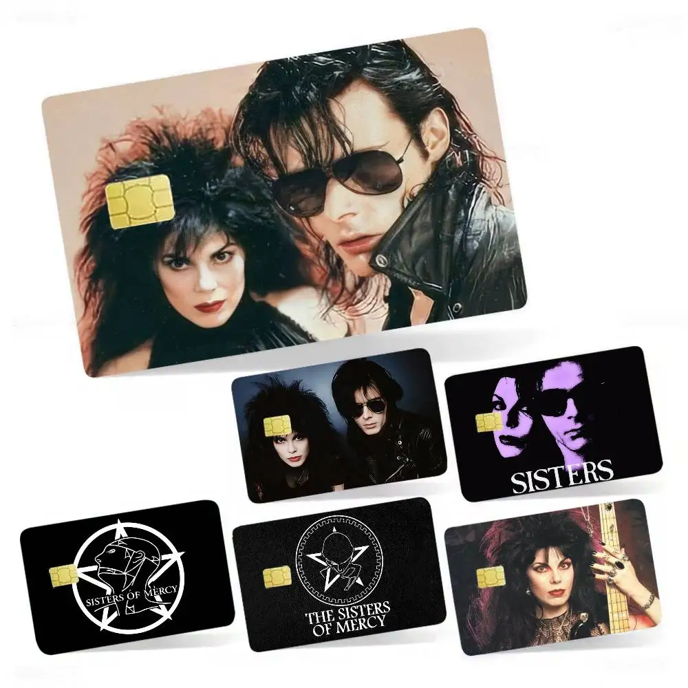 

The S-Sisters of M-Mercy 4pcs 1Set Laser Holographic Sticker Skin Cover for Credit Bank Debit Card