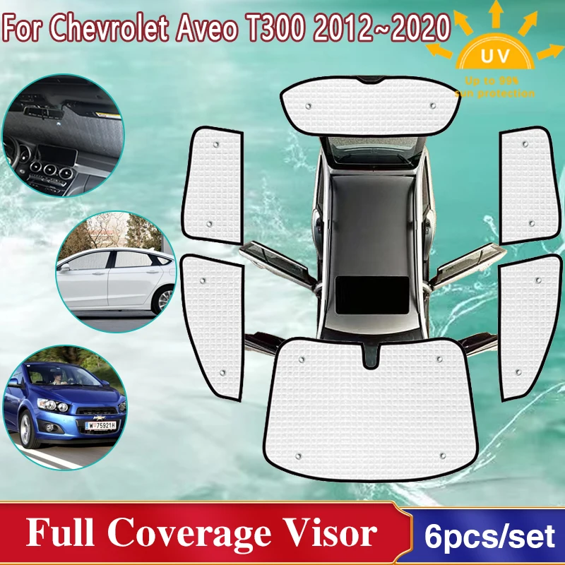 Car Cover Sunshade For Chevrolet Aveo T300 Sonic Holden Barina 2012~2020 Sedan Hatch Windshield Sun Protection Visor Accessories