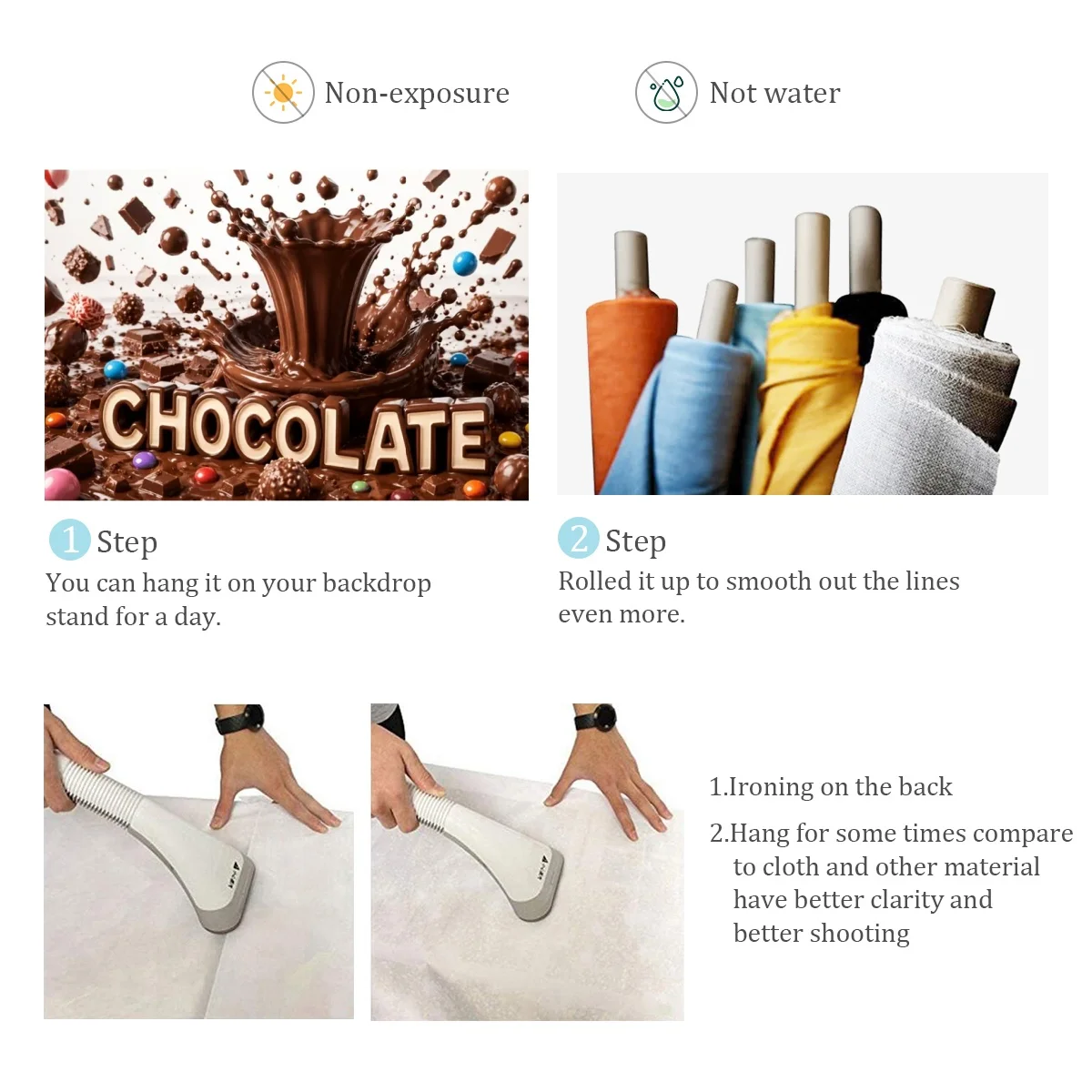 Sweet Food Chocolate Party Decor Poster Banner Chocolate Factory Exploration Theme Backdrop Chocolate Shop Wall Background Props