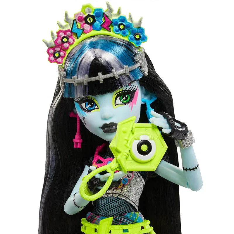 Authentische Monster High Frankie Stein Sammlerfigur, Geschenkspielzeug, perfekt für High School Monster Fest Series Anime Cosplay Fans