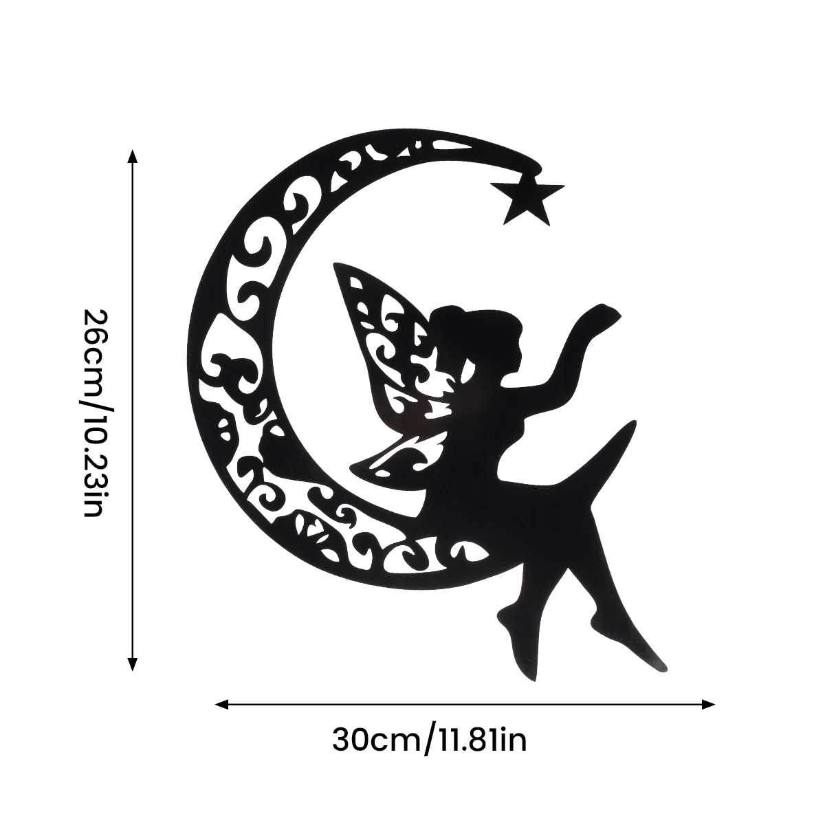 Iron Art Silhouette Deco Fairy painting Wall Ornament for Home Bedroom Corridor Wall Sticker Background Wall Romantic Hangings