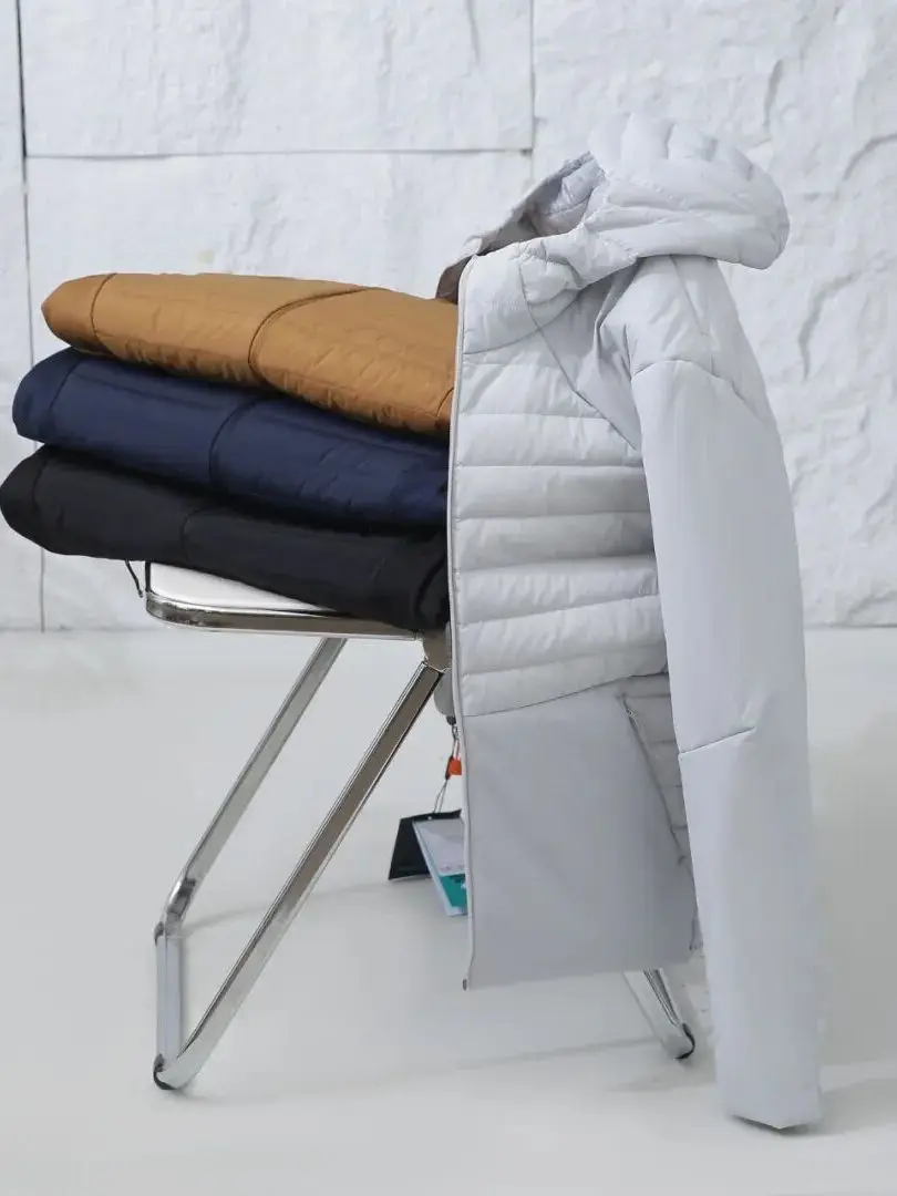 Tech Cotton Piumino con cappuccio Jaet Leggero Sport all'aria aperta da uomo Lavabile Versatile Chiusura con cerniera Calore traspirante