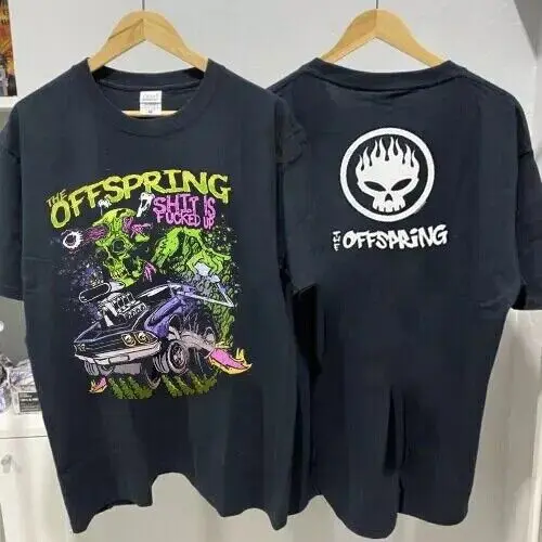 The Offspring Tour 2009 남녀공용 코튼 블랙 티셔츠 S-5XL, S-5XL 