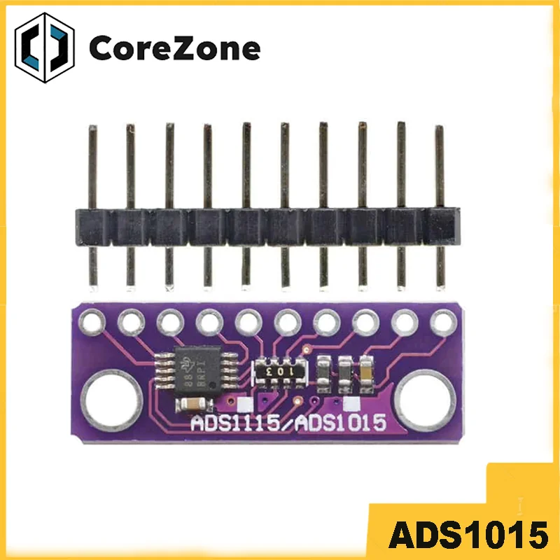 1-10pcs ADS1015 12 bit precision -to-digital converter ADC development board module