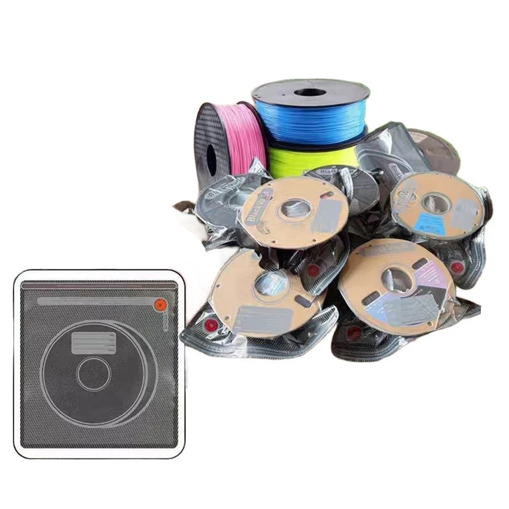 20 Pcs Black Opaque Vacuum Storage Bags Kit With 4 Clips For 3D Printer Filament Spools PA+PE For Moisture Proof Sealing Accesso
