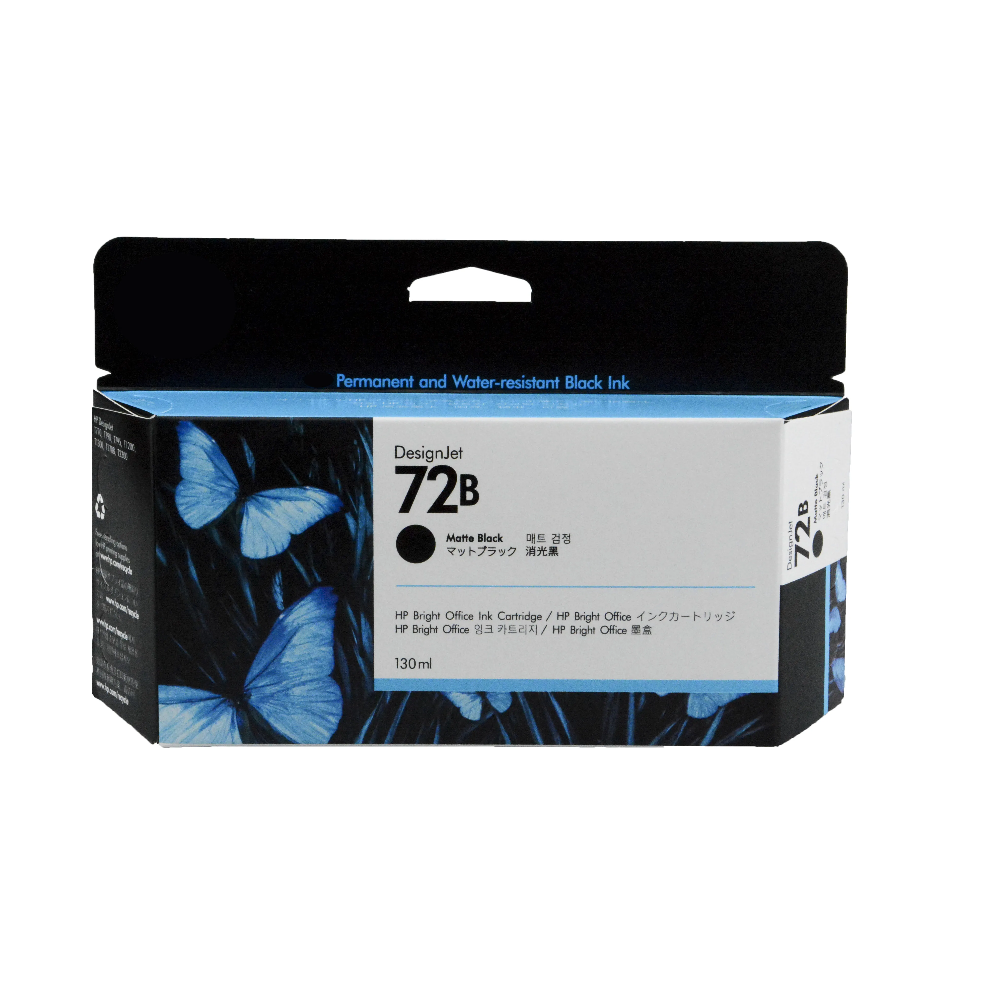 Compatible con cartucho de tinta hp72 72B para impresora HP Designjet T610 T620 T770 T790 T795 T1100 T1120 T1200 T1300 para HP 72