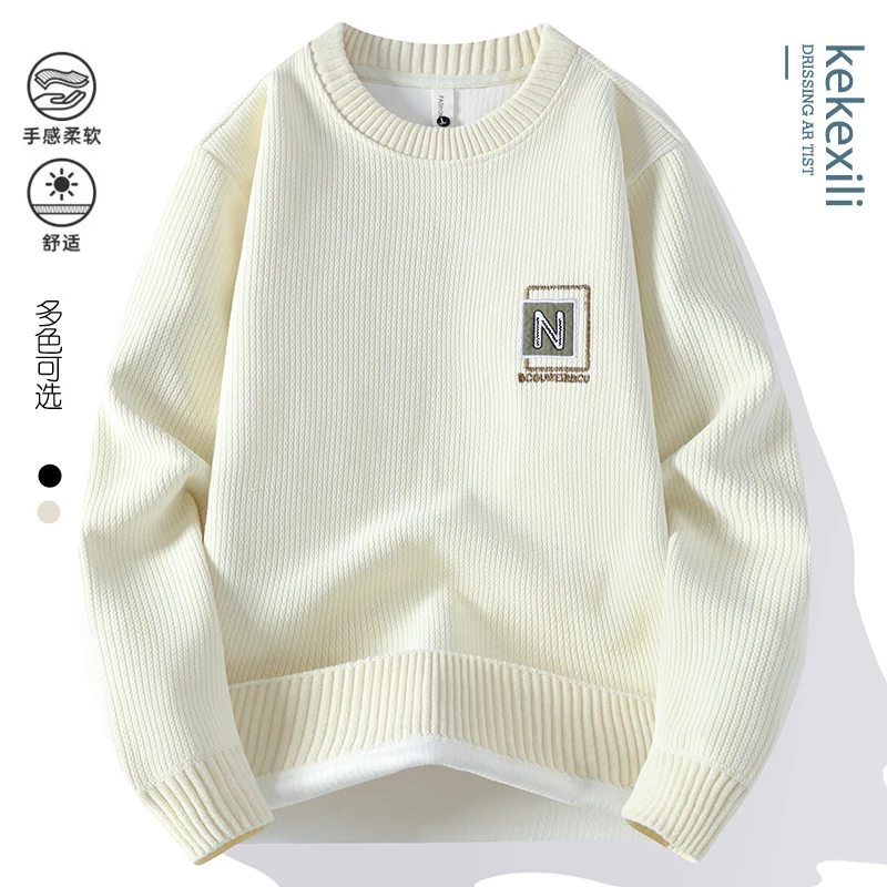 

Men's wool pullovers Men's Sweater 2024 Autumn Solid color Half high collar mens Thick Warm Men Knitted Sweater full sizeM-4XL