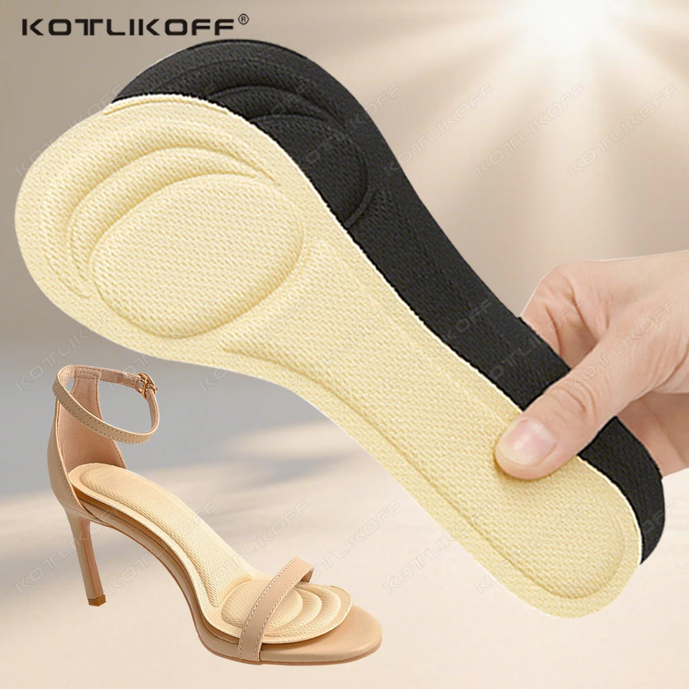 KOTLIKOFF 1/2 Pairs Women's High-heel Sandal Insoles Self-adhesive Anti-slip Breathable Memory Foam Cushion Pads