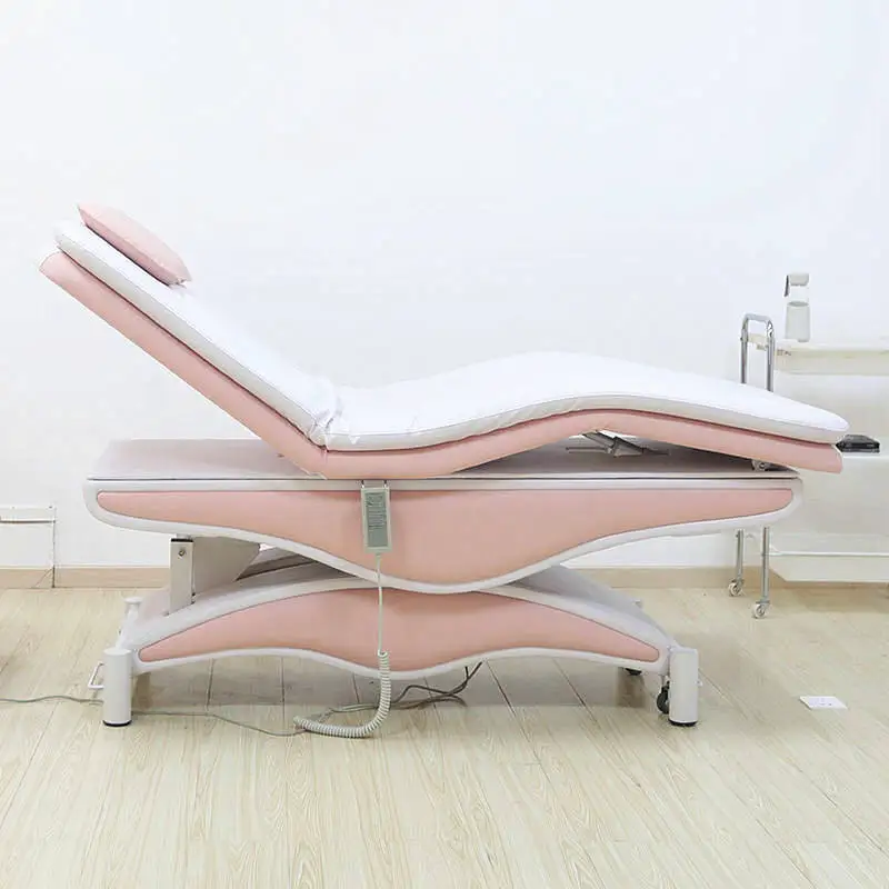 Electric Adjustable Massage Bed With Metal Frame And Synthetic Leather For Professional Spa And Salon Treatments
