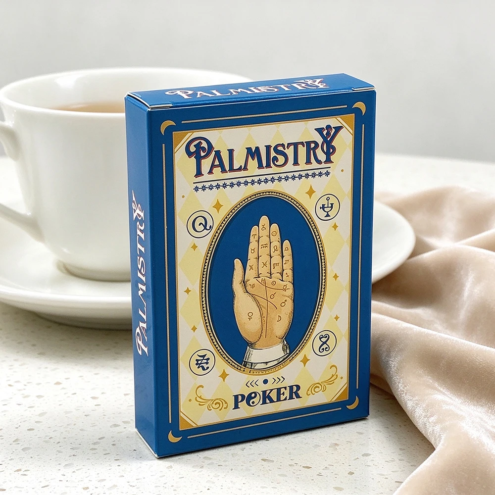 Mystic Palmistry Poker Cards Deck 56 Cards Hand‑Reading Fortune Telling Divination  Board Game Family Party Game for Beginner