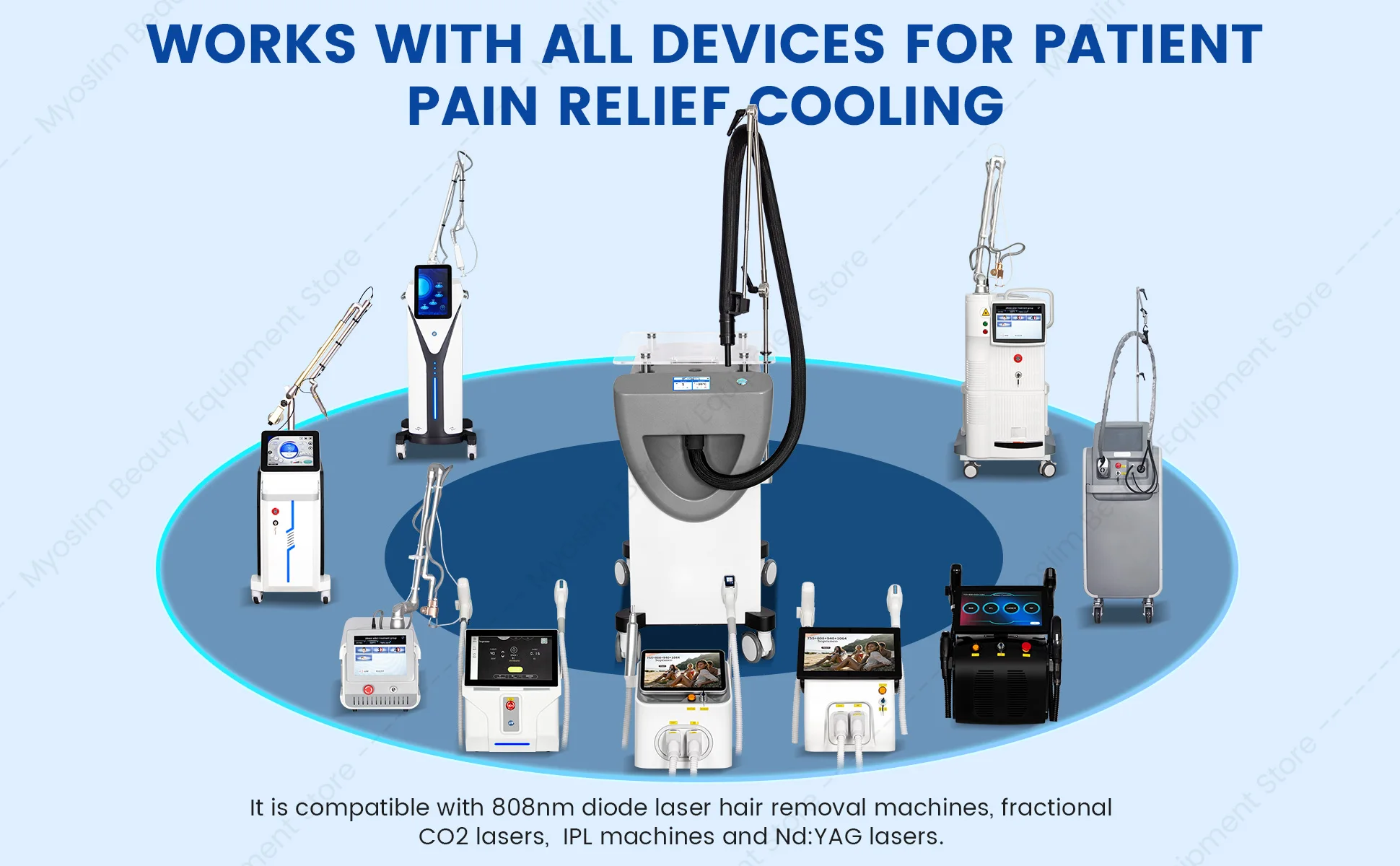 Best-selling Portable Mini Cryo Cold Air Skin Cooling Machine For Laser Device Laser Skin Cooling Device