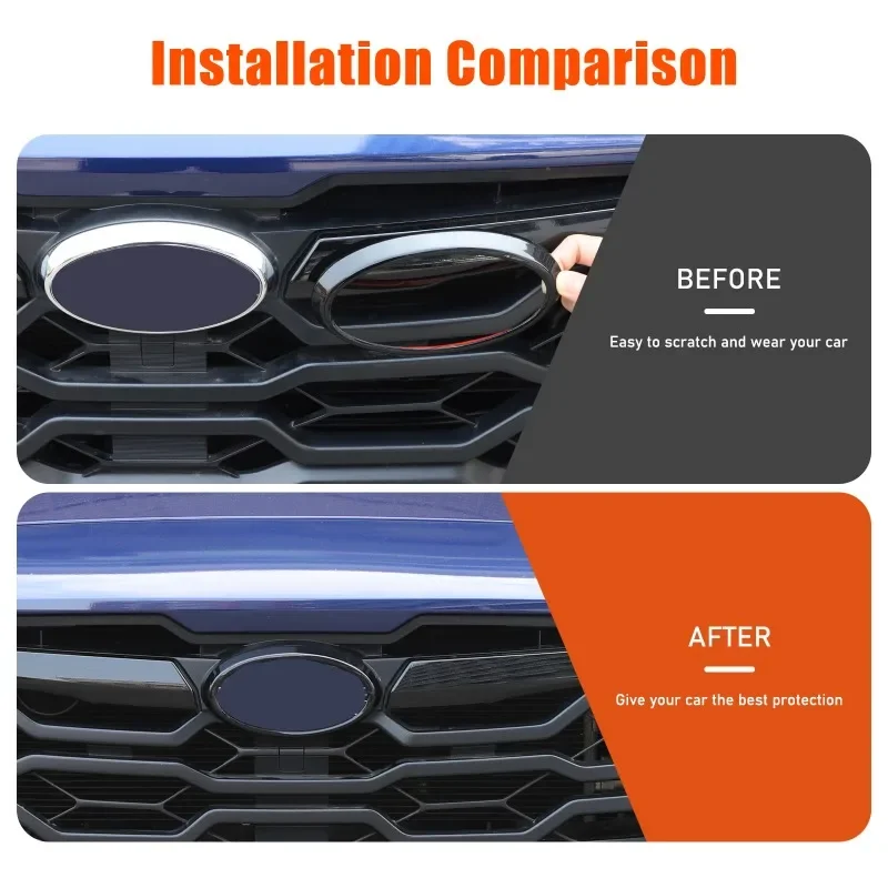 Front Grille Logo Decor Ring Car Front Badge Decorative Front Logo Ring Trim Car Accessories For Subaru Crosstrek 2024-2026 - view 4