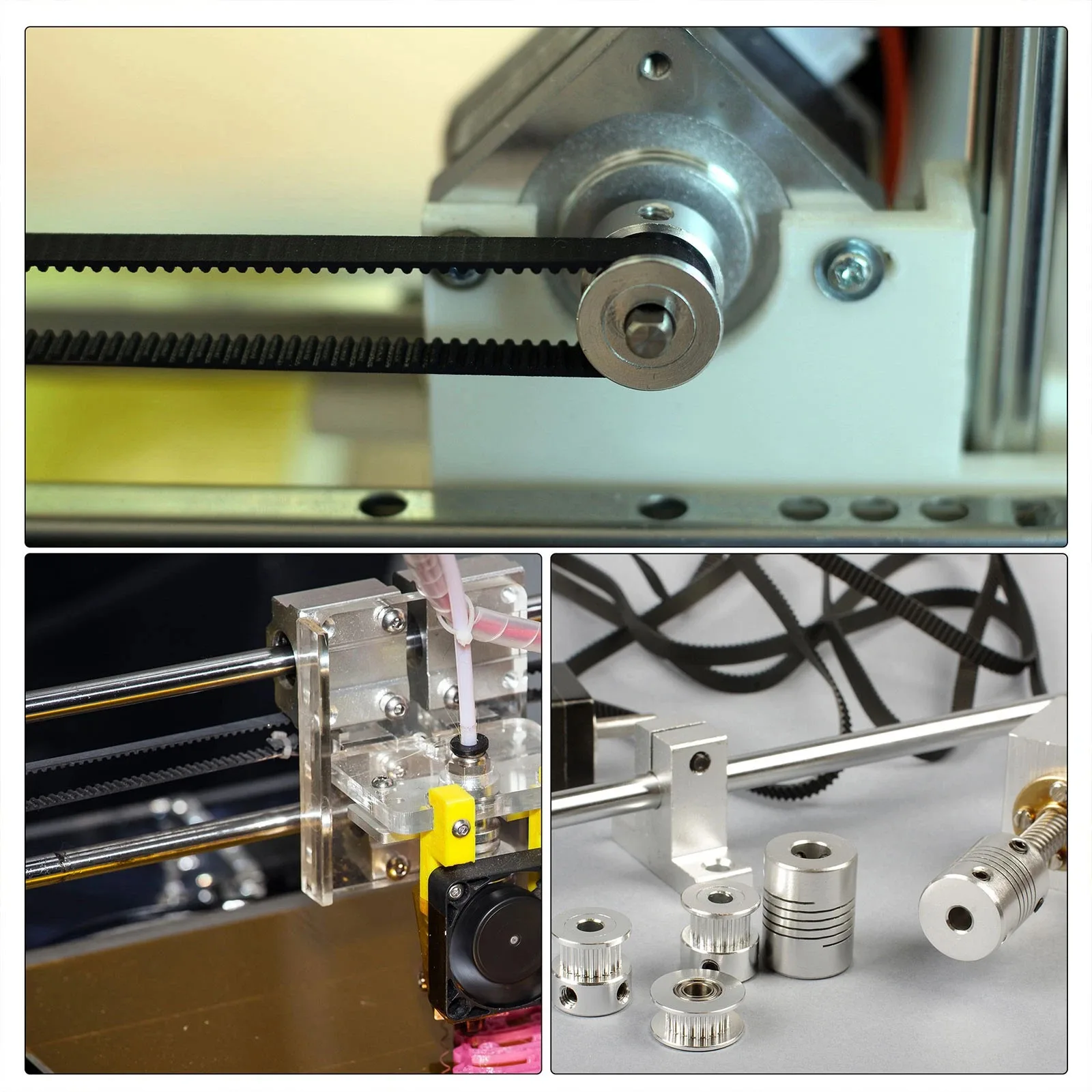 Timing Pulley 20&80 Teeth 8mm&10mm Bore Wheel With Belt And Wrench Synchronous Belt Pulley For 3D Printers/engraving Machines view 5