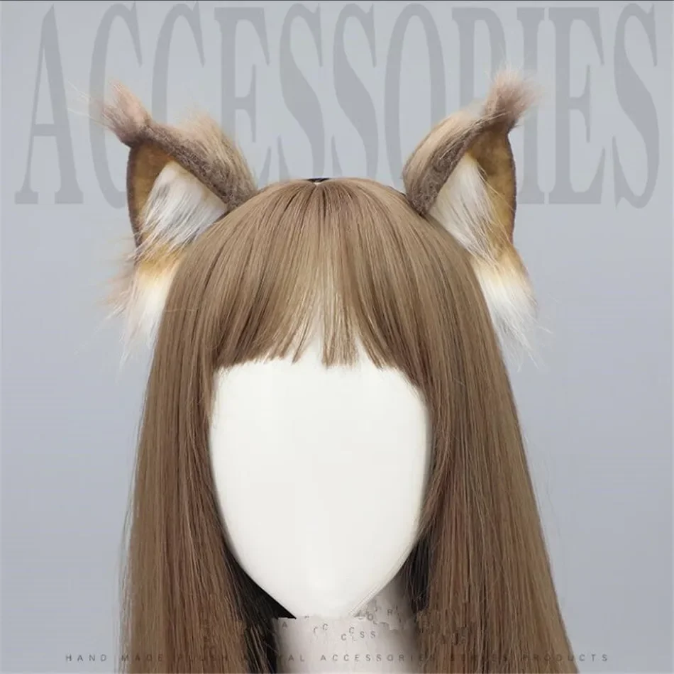 Lolita peludo animal besta orelhas grampo de cabelo anime lolita esquilo orelha bandana kc cosplay acessórios b2661
