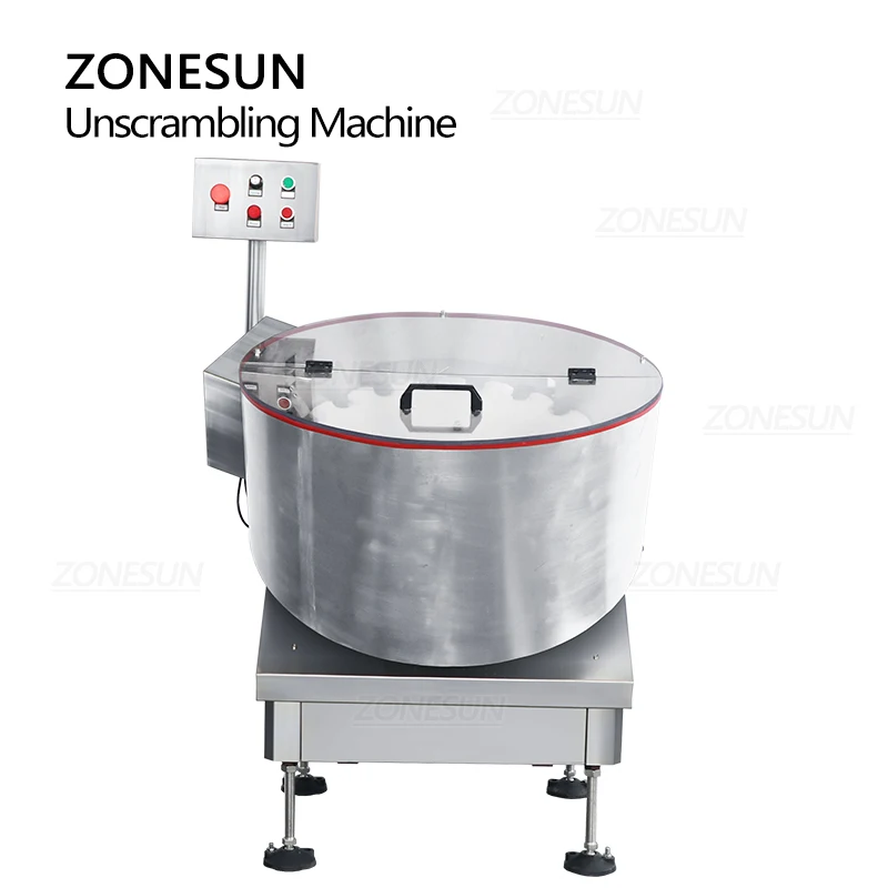 ZONESUN-plato giratorio automático, placa giratoria, botella de vidrio de plástico, alimentador de clasificación de viales, ZS-LP750