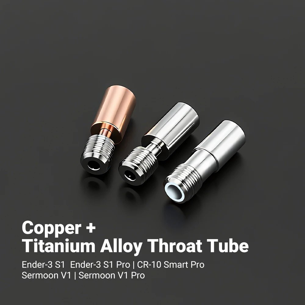 

Ender 3 S1 Throat Bimetal Heatbreak Titanium Alloy Nano Coated Metal Bimetal Throat For Sprite Extruder Ender3V3SE K1 3d printer