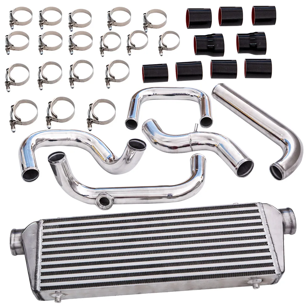 MAXPEEDINGRODS  Intercooler + Aluminum Pipe Tube + Coupler + T-Clamps for Honda Civic 1992-2000