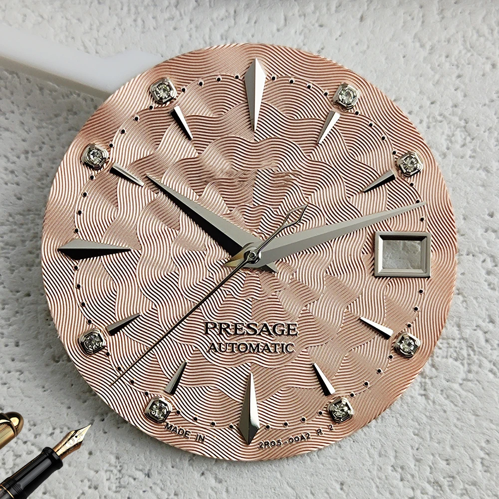 NH35 wijzerplaat S-logo wijzerplaat cocktail wijzerplaat 29 mm gemodificeerd horlogeaccessoire, compatibel met NH35 NH36 wijzerplaat met automatisch uurwerk