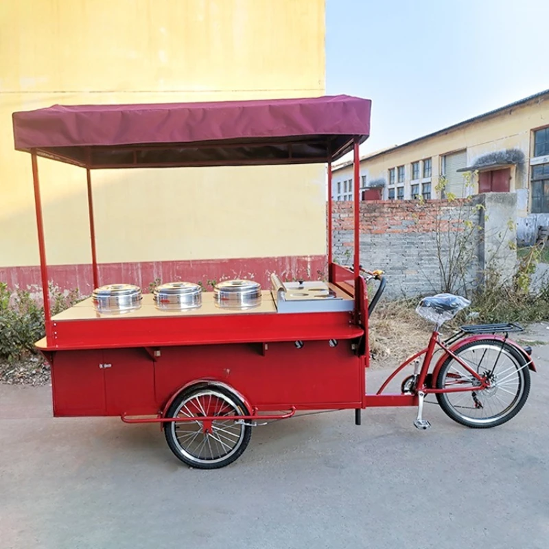 

Mobile breakfast sales car Nutritional porridge Fast food takeaway bicycle Multifunctional snack car Reverse three wheels