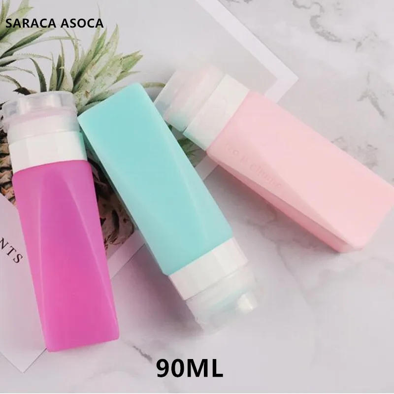 

Wholesale Retail 90ml Silica Gel Cosmetic Refillable Bottles Empty Lotion Outdoor Travel Sub-bottling