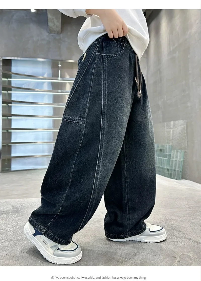 Teenager-Jungen-Jeans UNITIM 2026 Herbst Kinder-Jungen Vielseitige Patchwork-Jeans 4-14 Jahre Junge Jungen Schicke Gerade Hosen – Detail 17