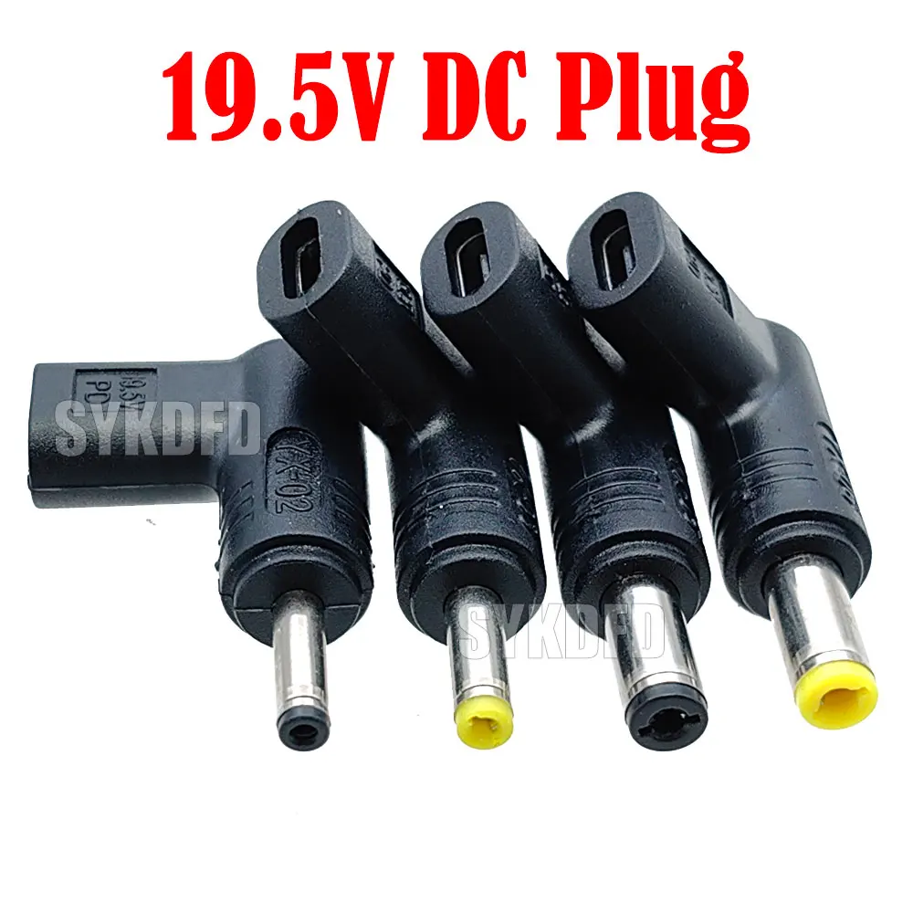 USB C PD to DC Power Connector Universal 19.5V Type C to DC Jack Plug Charging Adapter Converter for Router Tablet PD