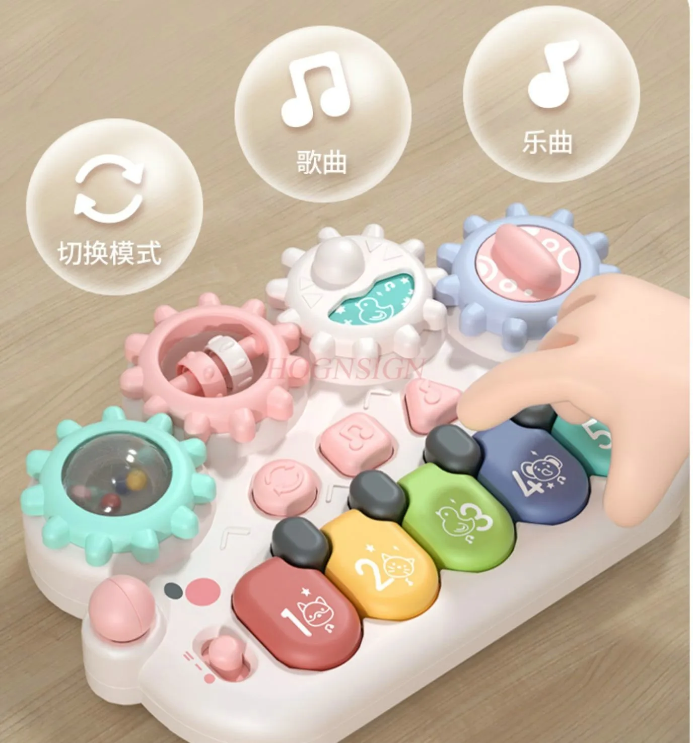 Egel Vingerpiano Baby Minipano Speelbaar Babysleutel Speelgoed Vroeg onderwijs Elektronische piano voor kinderen