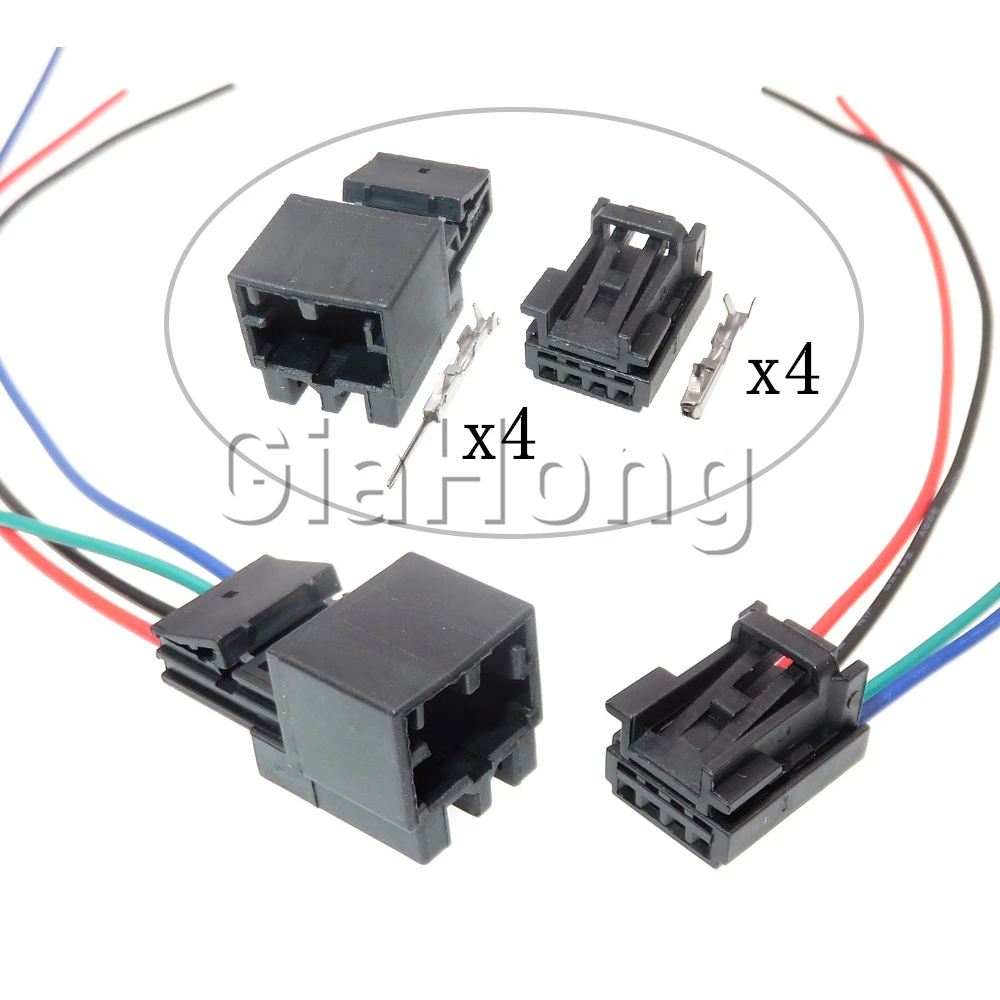 

1 Set 4 Ways AC Assembly Auto Parts 8K0973754 8K0972994 1670988-1 Lamp Unsealed Wire Cable Socket Car Central Locking Connector