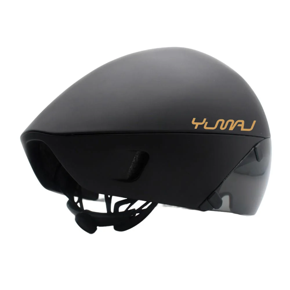 YUMAJ TT Bicycle Helmet Aerodynamic Triathlon-Specific Cycling Helmet with Panoramic Surround Magnetic Goggles YM-88