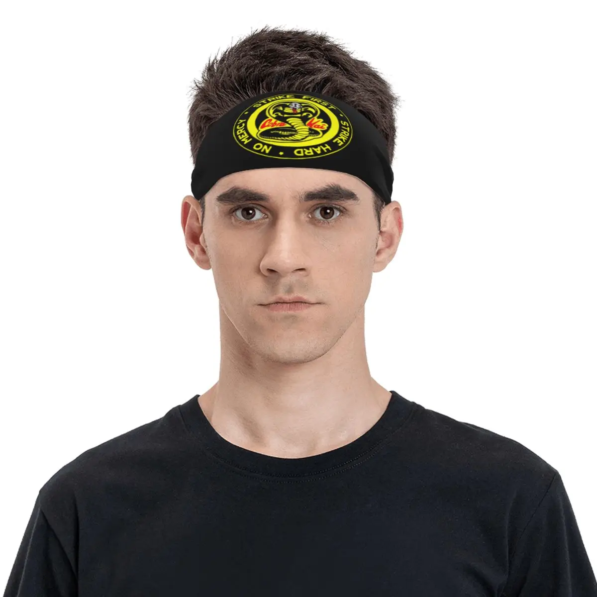 Cobra Kai Karate Kid Snake Logo Women Sweatband Headband Non Slip Bike Cycling Running Hair band Judo Dojo Miyagi Daniel Bandage