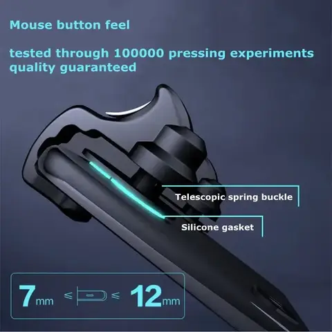 LY 2Pcs Mobile Phone 4 Finger Physics Game Trigger for PUBG Aim Shooting L1R1 ABS Alloy Key Button for IOS Android 7-12mm Device