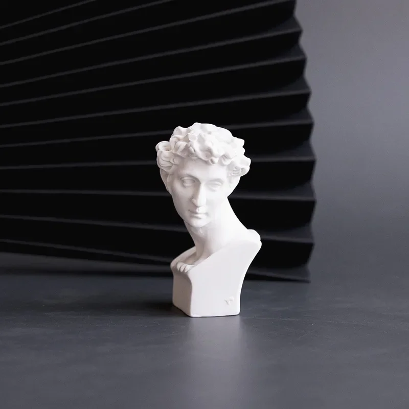 テンウィッシュミニレジン彫刻,天然マン,人間の頭の写真のための装飾アクセサリー