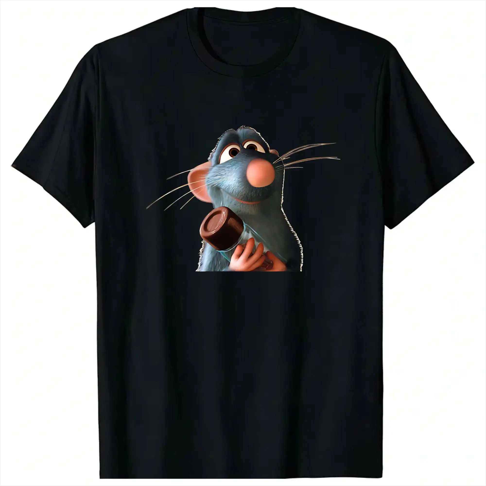 Ratatouille Men T Shirts  Crazy Tee Shirt Short Sleeve Round Collar T-Shirt 100% Cotton Gift Idea Clothing