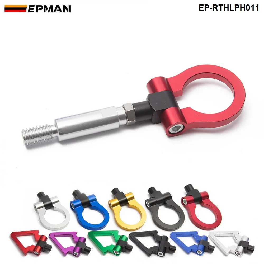 

EPMAN Racing Tow Hook Tow Bar Towing Hook European Car Auto Trailer Ring For VW Golf MK6 10-14 jdm Euro Style EP-RTHLPH011
