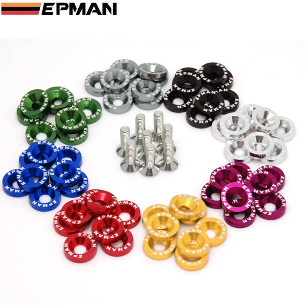 EPMAN Fender Washers Bumper Washer License Plate Bolts Kits for Honda Civic EK EP AP DC2 DC5 for jdm HU-DP01S-EP