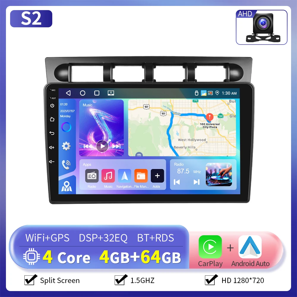 Camecho Autoradio Voor Kia Morning/Picanto 2007/EURO STAR 2001-2011 CarPlay Android Auto Intelligente systemen GPS Stereo