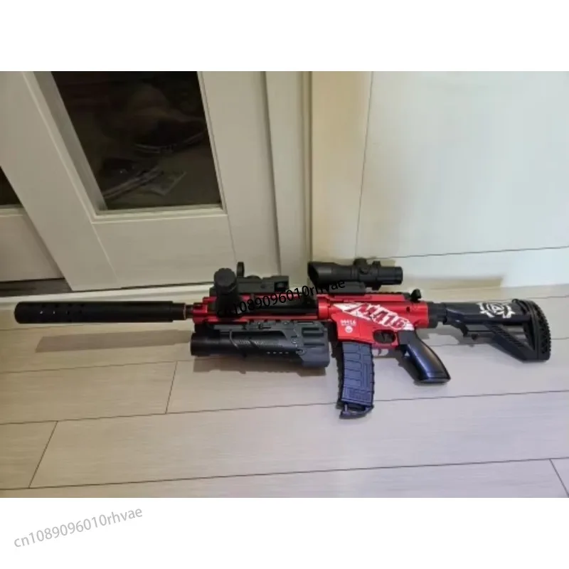 高級版M416おもちゃ銃、シェルを排出するソフト弾、吸盤発射可能、子供用アサルトライフル、手動装填、男の子向けおもちゃ